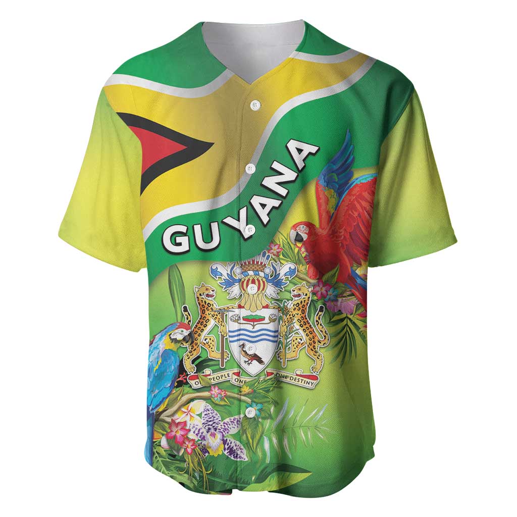 Guyana Republic Day Baseball Jersey Happy Mashramani Flag Style