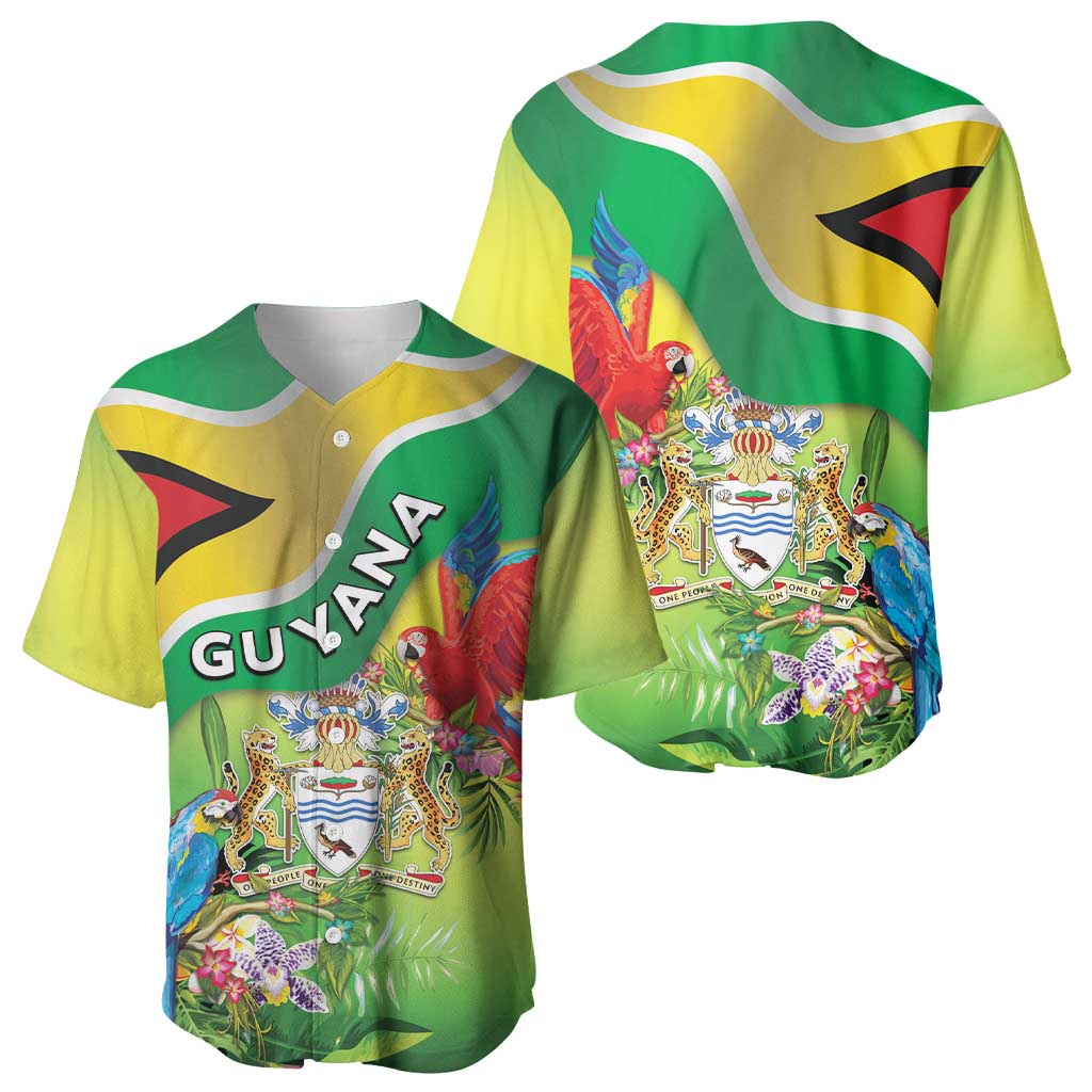 Guyana Republic Day Baseball Jersey Happy Mashramani Flag Style