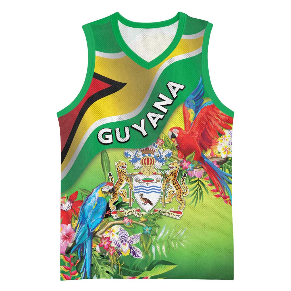 Guyana Republic Day Basketball Jersey Happy Mashramani Flag Style