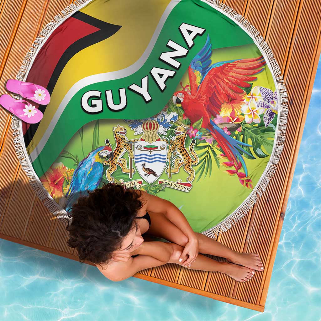 Guyana Republic Day Beach Blanket Happy Mashramani Flag Style