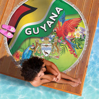 Guyana Republic Day Beach Blanket Happy Mashramani Flag Style