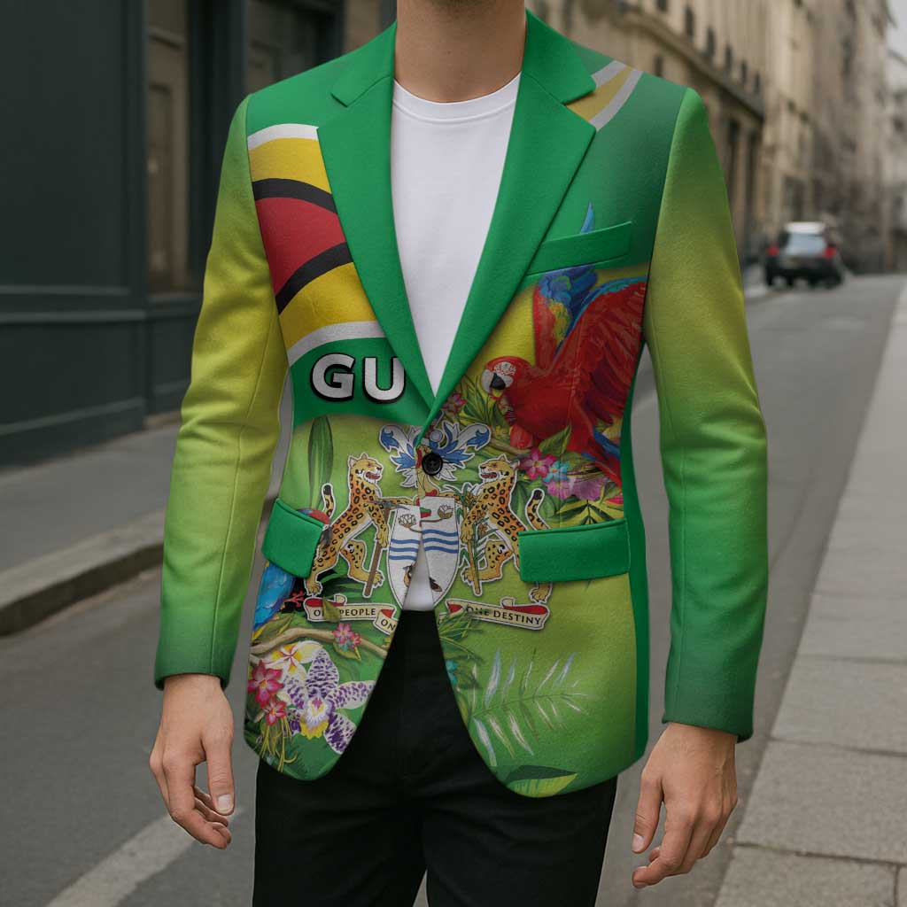 Guyana Republic Day Blazer Happy Mashramani Flag Style