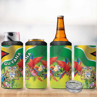 Guyana Republic Day 4 in 1 Can Cooler Tumbler Happy Mashramani Flag Style