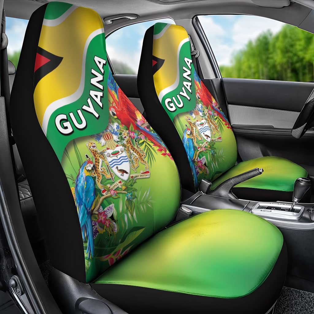 Guyana Republic Day Car Seat Cover Happy Mashramani Flag Style