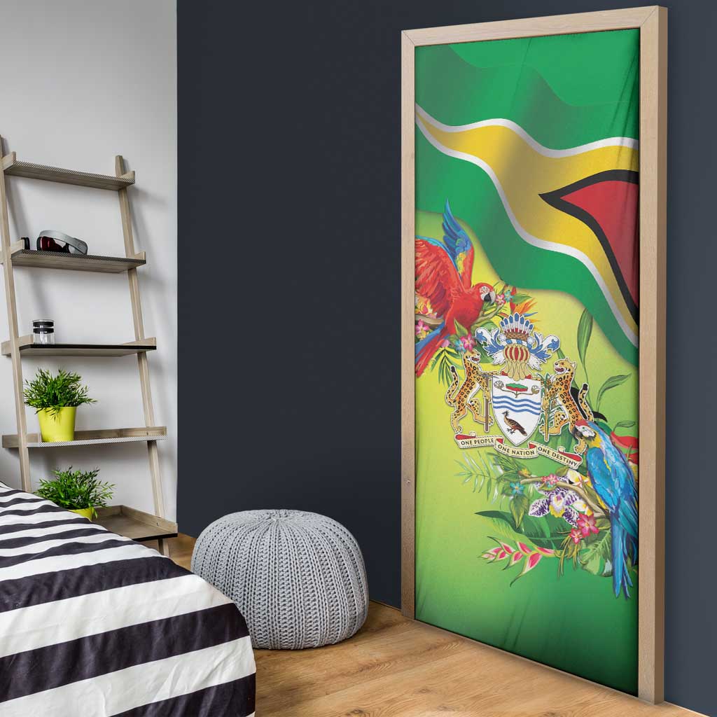 Guyana Republic Day Door Cover Happy Mashramani Flag Style