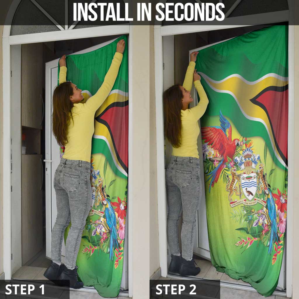 Guyana Republic Day Door Cover Happy Mashramani Flag Style