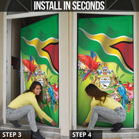 Guyana Republic Day Door Cover Happy Mashramani Flag Style