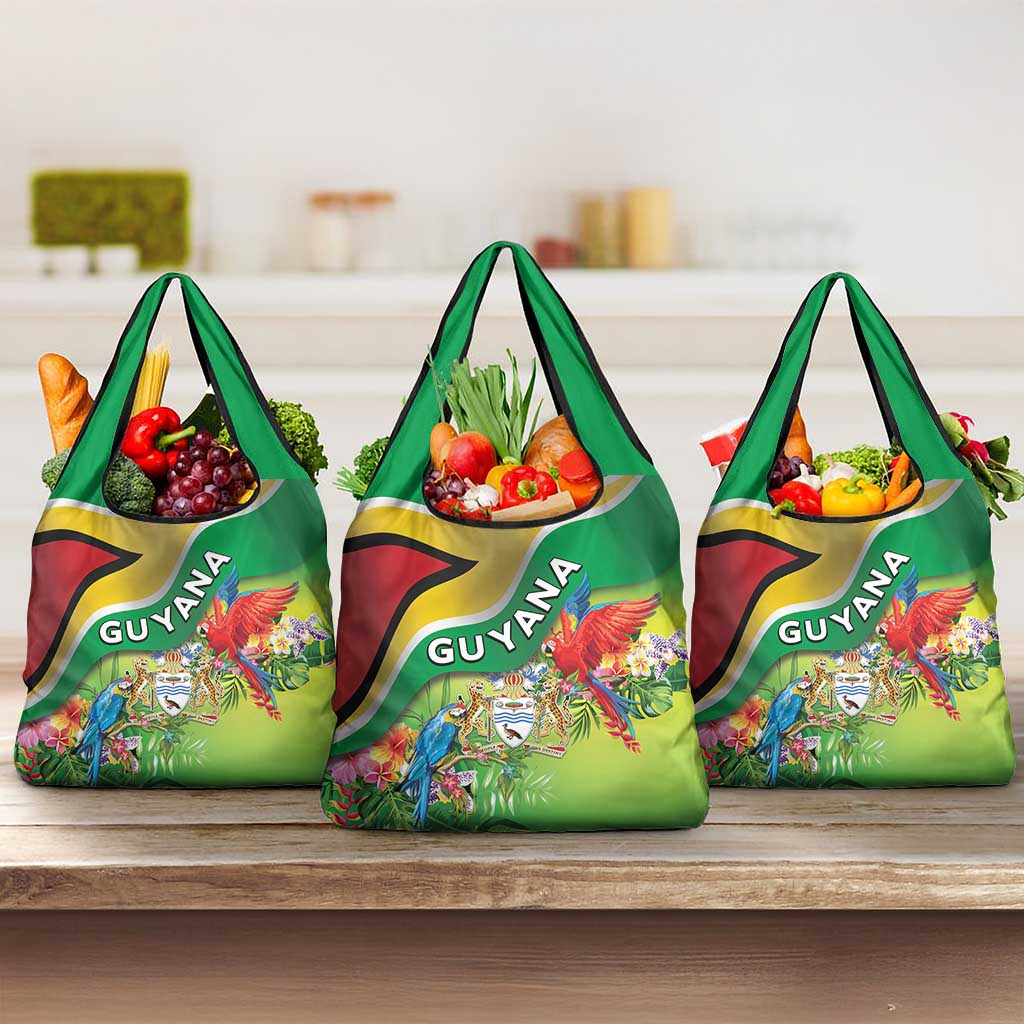 Guyana Republic Day Grocery Bag Happy Mashramani Flag Style