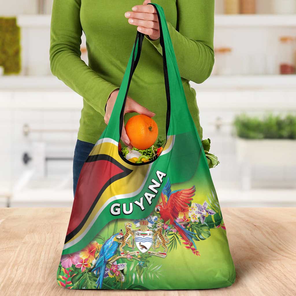 Guyana Republic Day Grocery Bag Happy Mashramani Flag Style