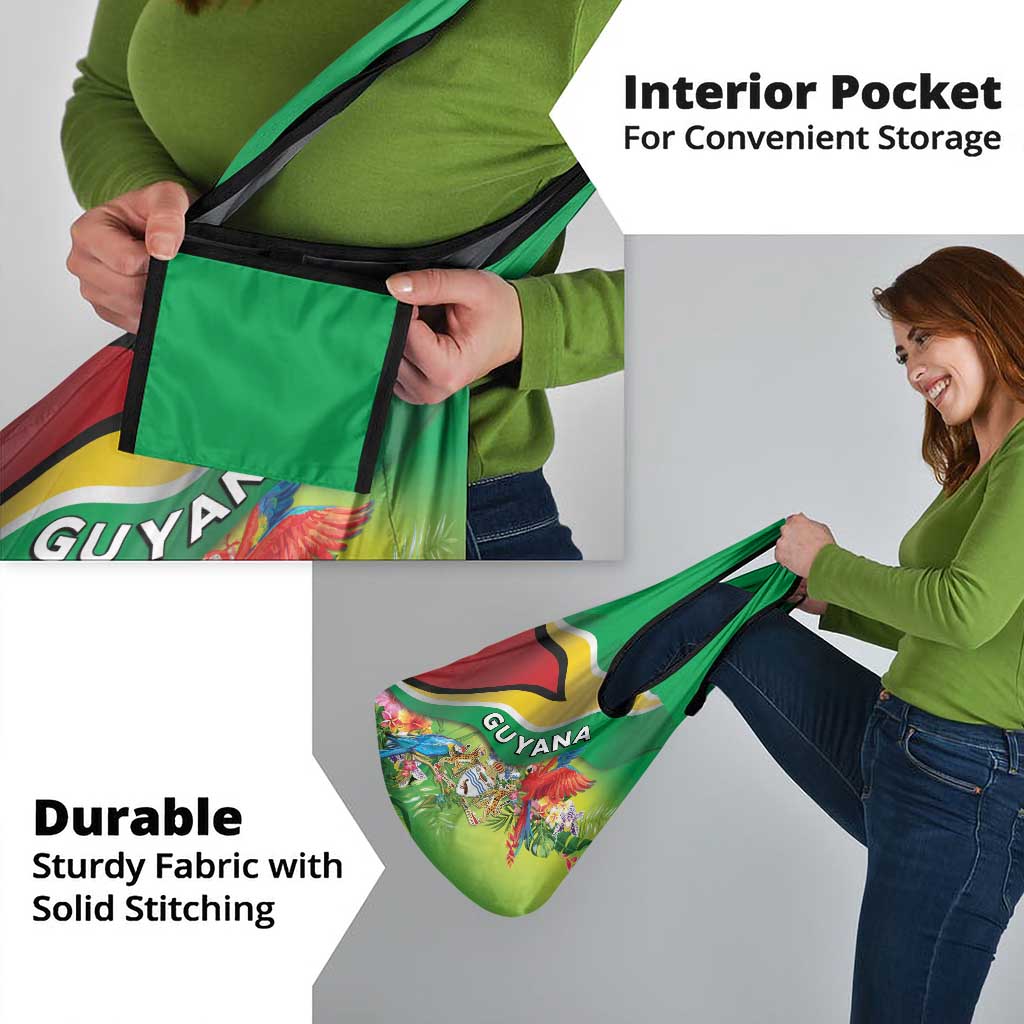 Guyana Republic Day Grocery Bag Happy Mashramani Flag Style