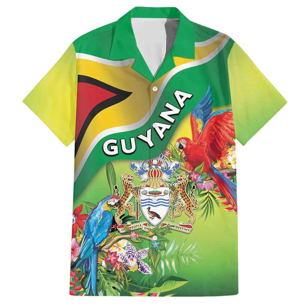 Guyana Republic Day Hawaiian Shirt Happy Mashramani Flag Style
