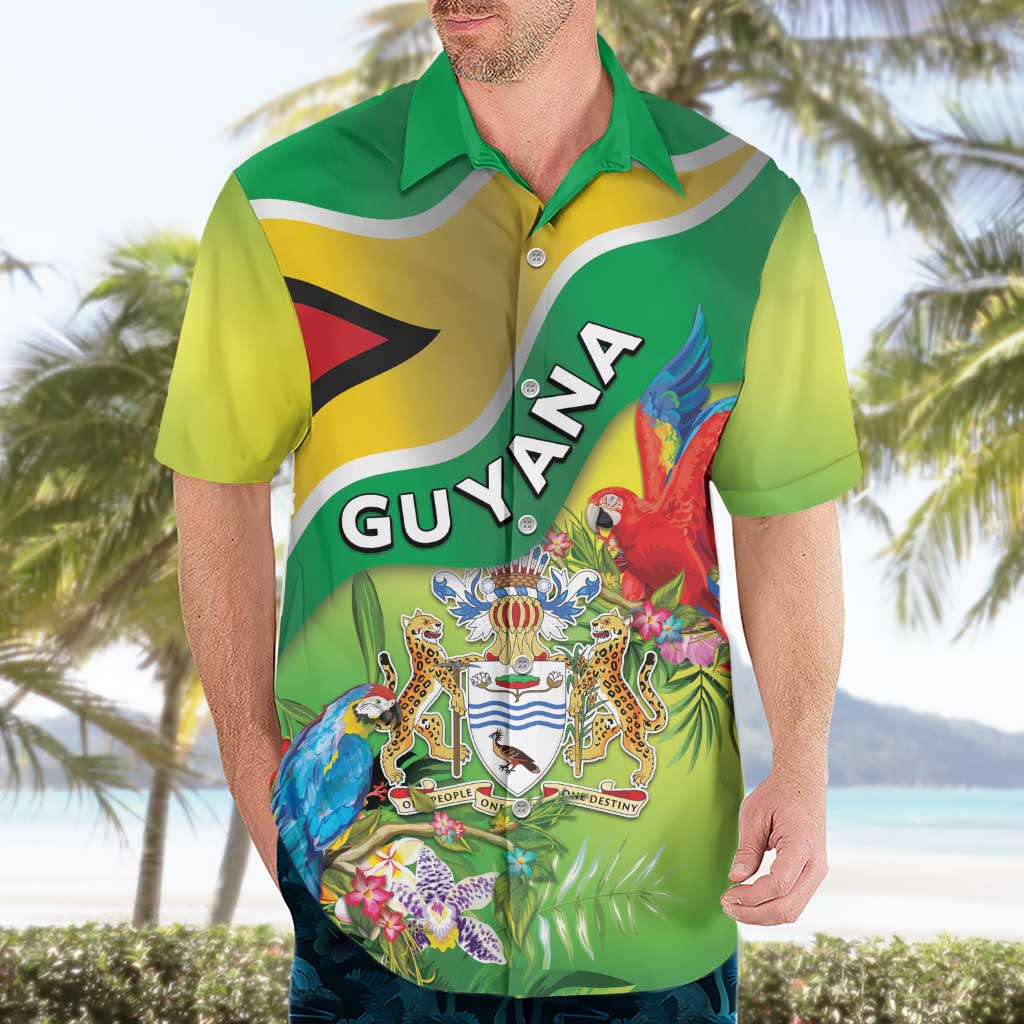 Guyana Republic Day Hawaiian Shirt Happy Mashramani Flag Style