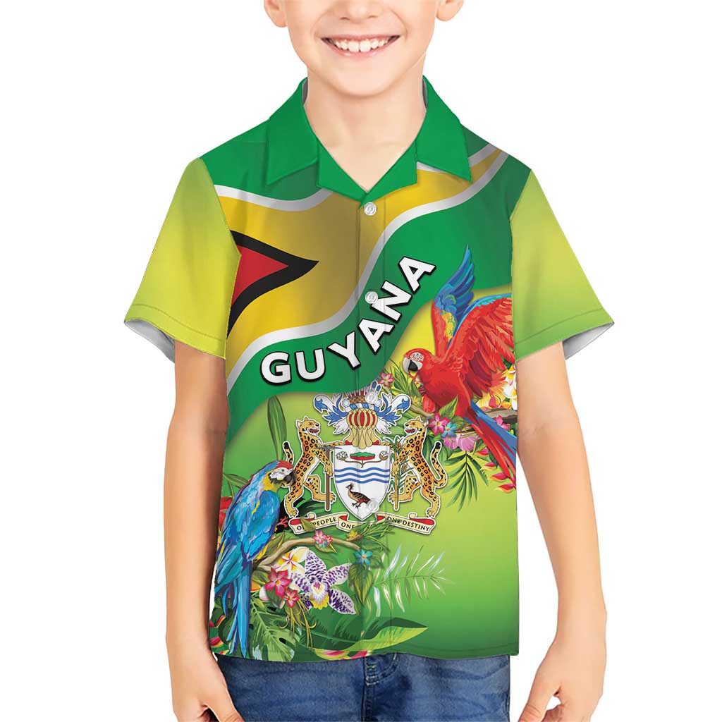 Guyana Republic Day Hawaiian Shirt Happy Mashramani Flag Style