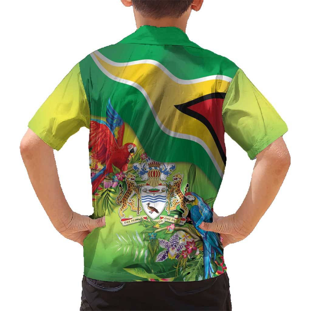 Guyana Republic Day Hawaiian Shirt Happy Mashramani Flag Style