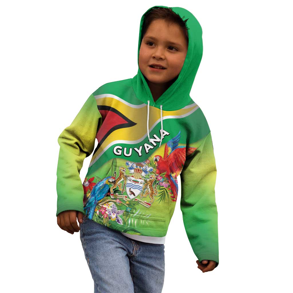 Guyana Republic Day Kid Hoodie Happy Mashramani Flag Style