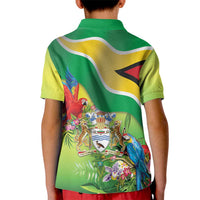 Guyana Republic Day Kid Polo Shirt Happy Mashramani Flag Style