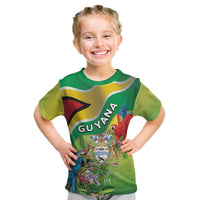 Guyana Republic Day Kid T Shirt Happy Mashramani Flag Style
