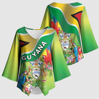 Guyana Republic Day Kimono Sleeve Blouse Happy Mashramani Flag Style