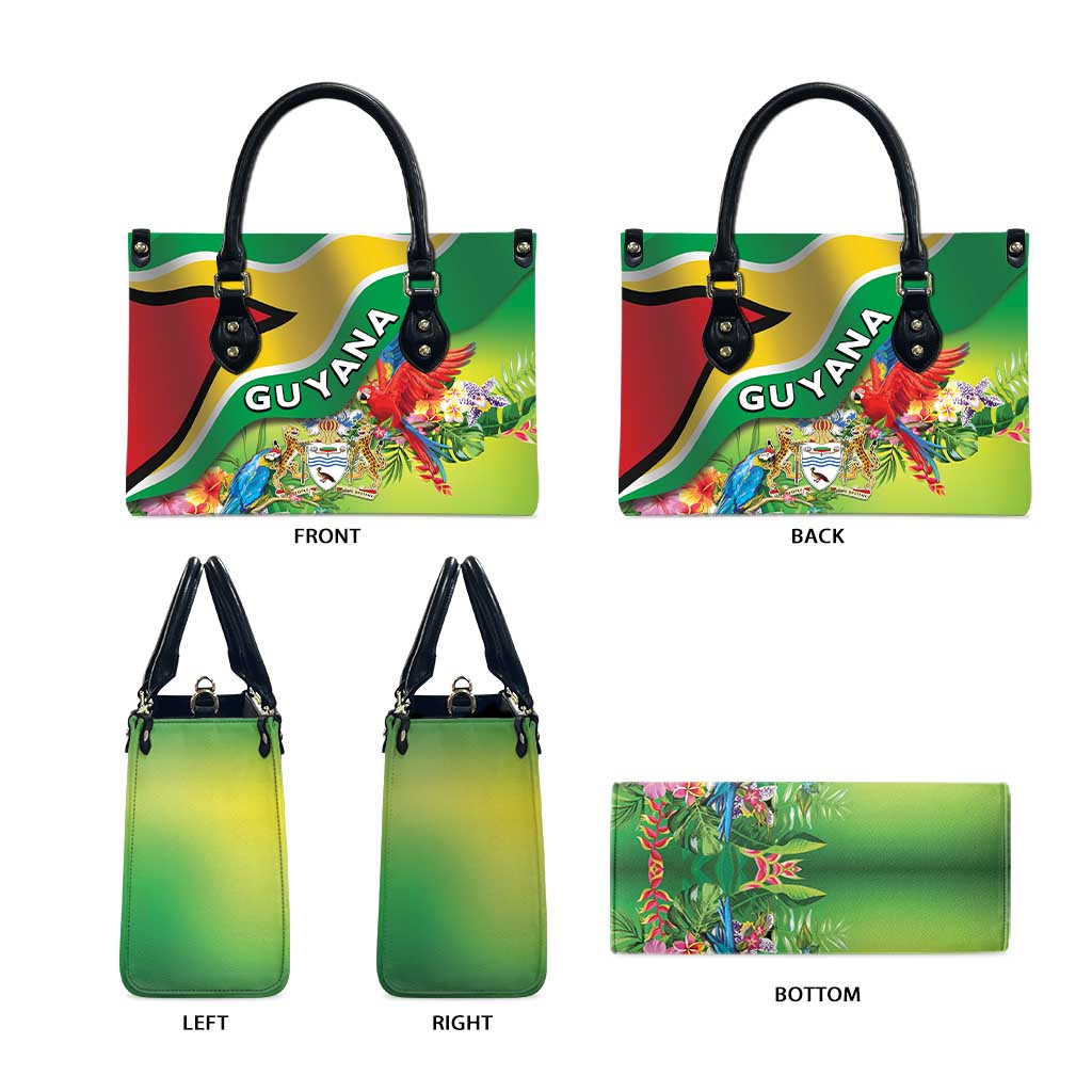 Guyana Republic Day Leather Bag Happy Mashramani Flag Style
