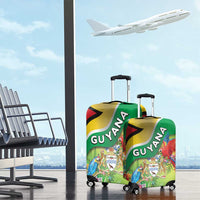 Guyana Republic Day Luggage Cover Happy Mashramani Flag Style