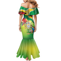 Guyana Republic Day Mermaid Dress Happy Mashramani Flag Style