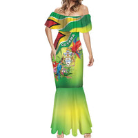 Guyana Republic Day Mermaid Dress Happy Mashramani Flag Style