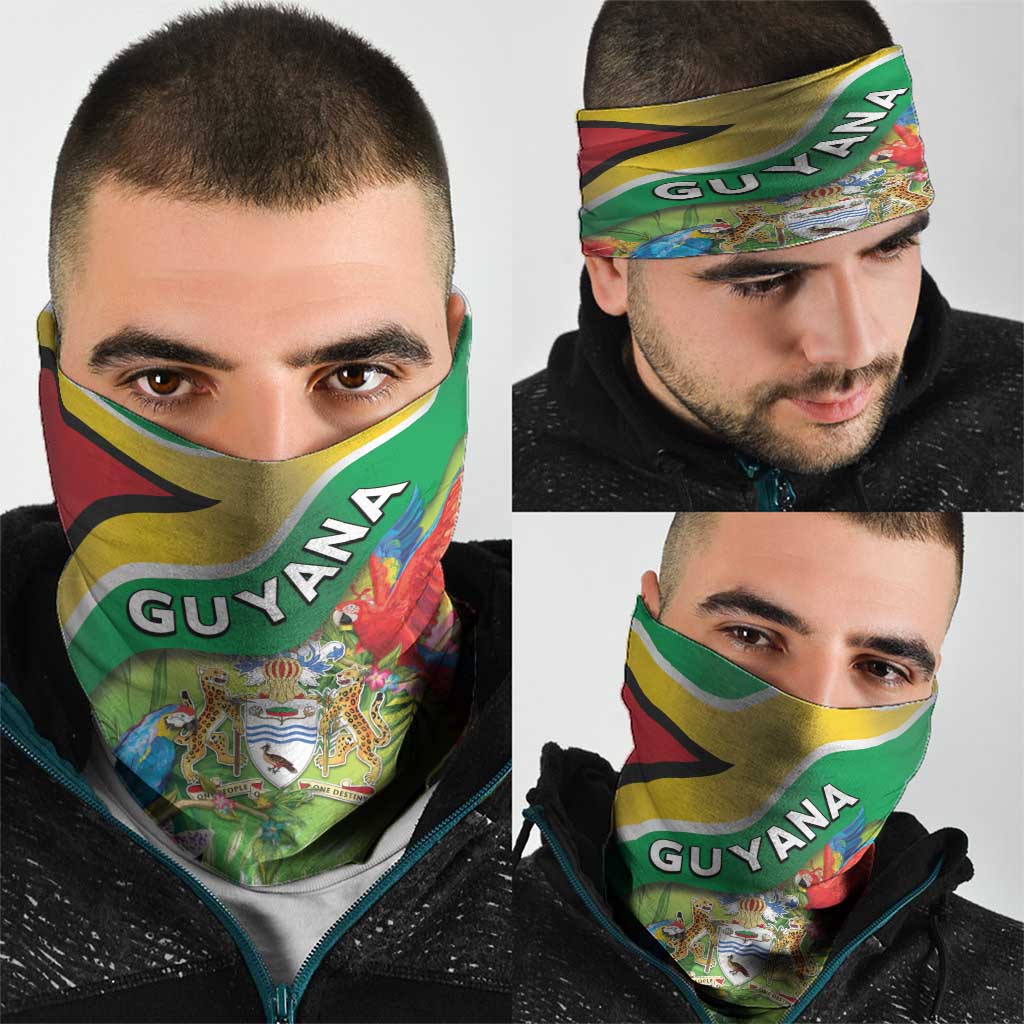 Guyana Republic Day Neck Gaiter Happy Mashramani Flag Style
