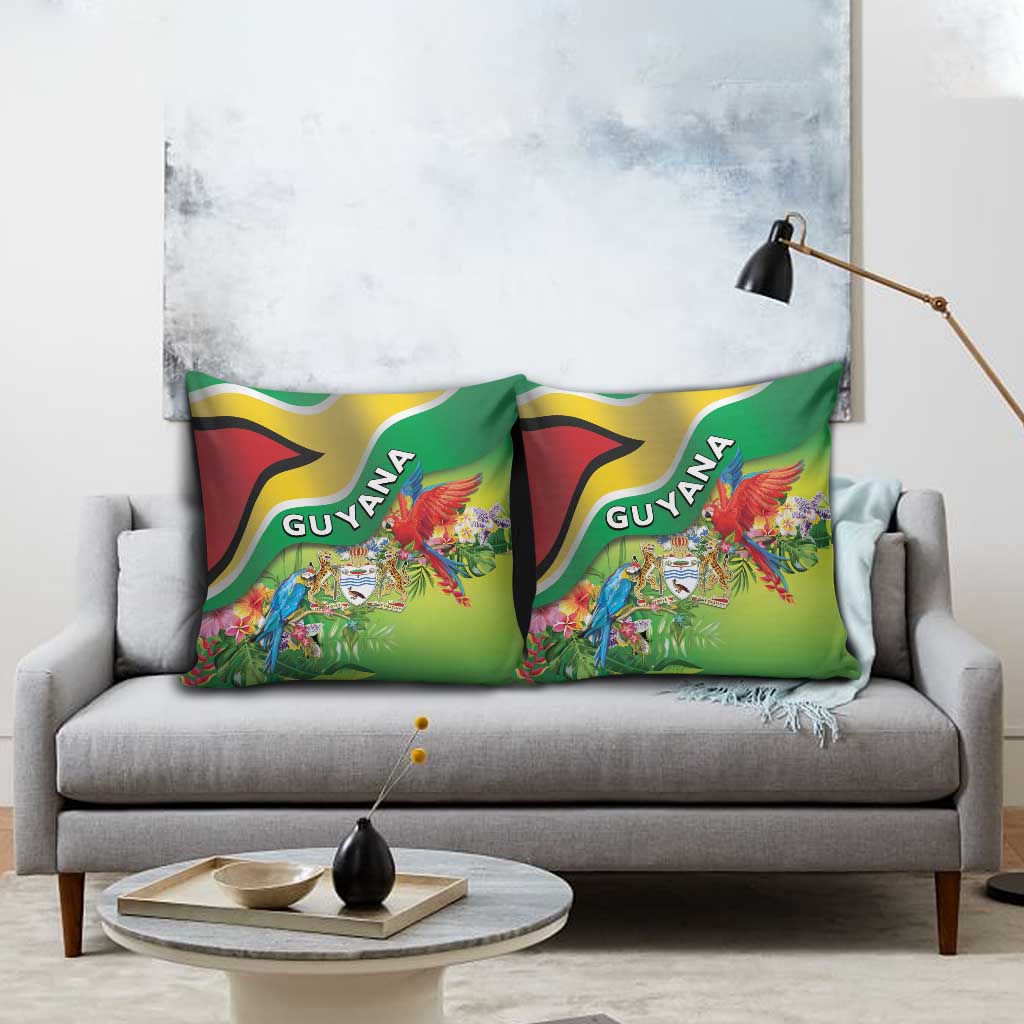 Guyana Republic Day Pillow Cover Happy Mashramani Flag Style