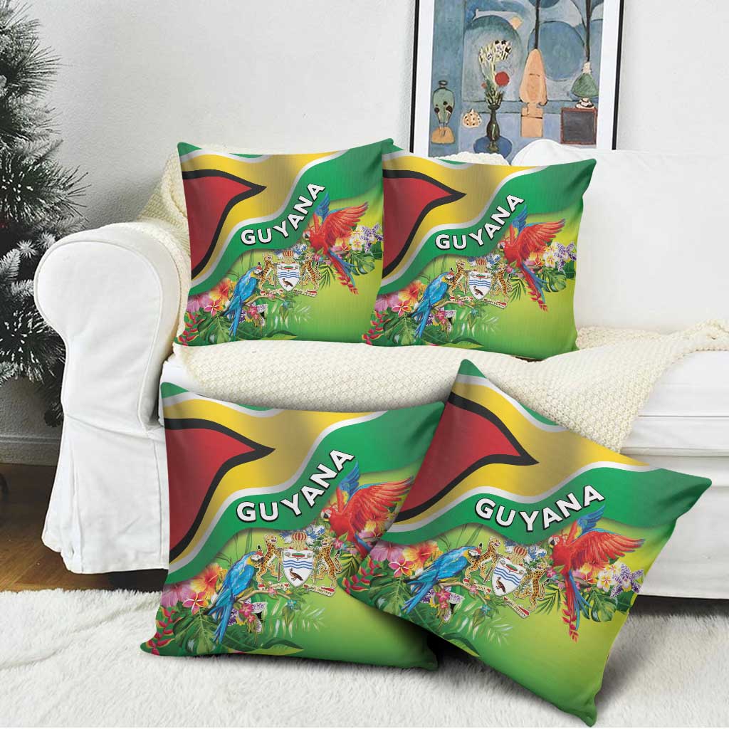 Guyana Republic Day Pillow Cover Happy Mashramani Flag Style