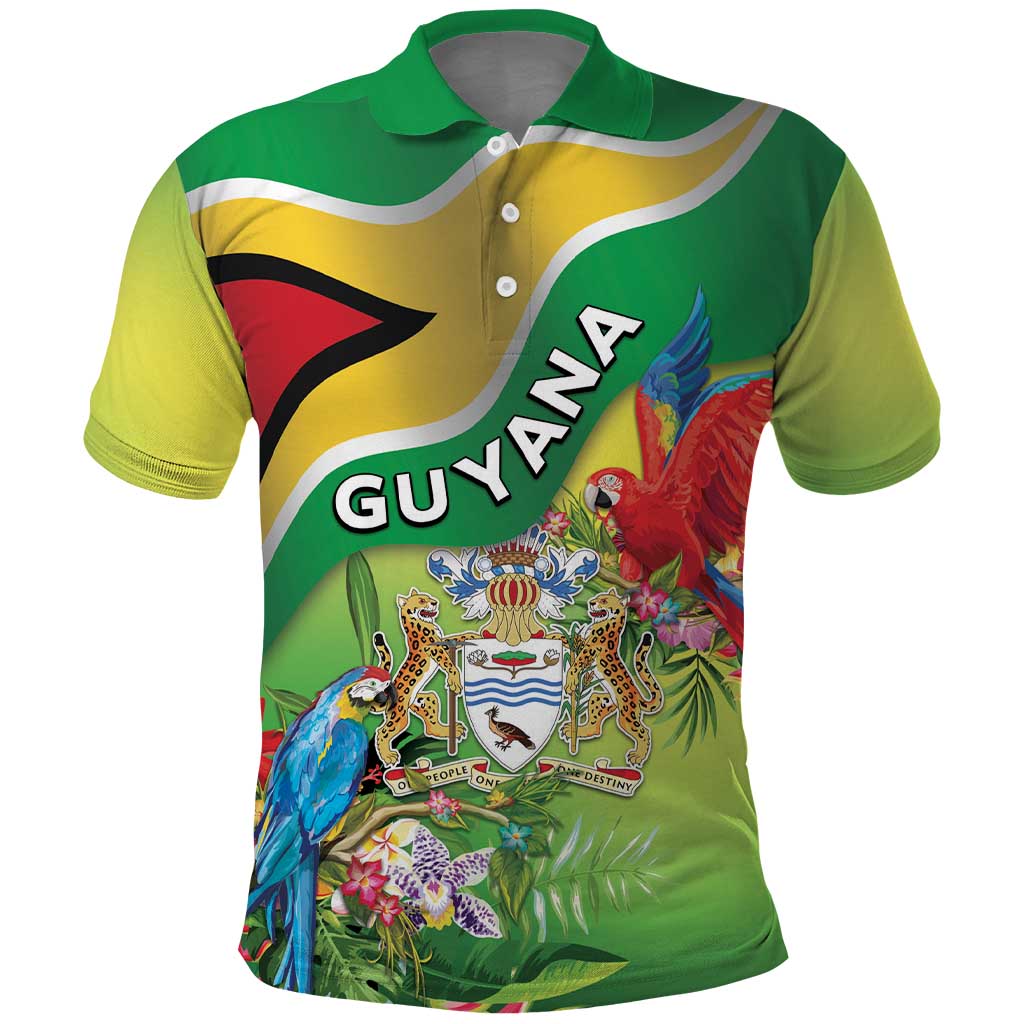 Guyana Republic Day Polo Shirt Happy Mashramani Flag Style