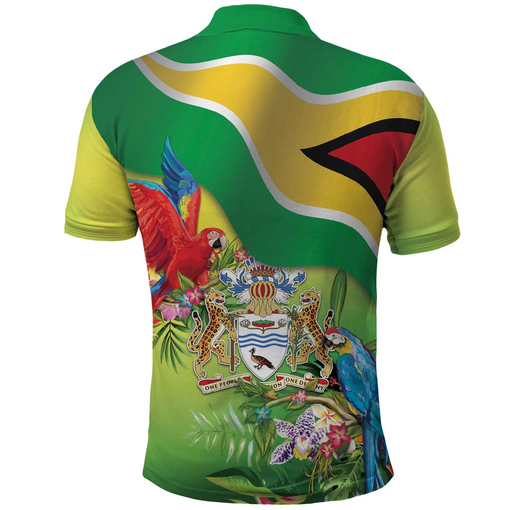 Guyana Republic Day Polo Shirt Happy Mashramani Flag Style