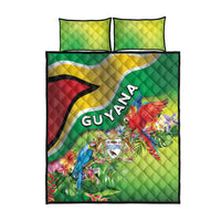 Guyana Republic Day Quilt Bed Set Happy Mashramani Flag Style