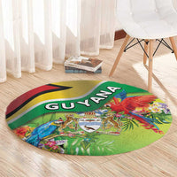 Guyana Republic Day Round Carpet Happy Mashramani Flag Style