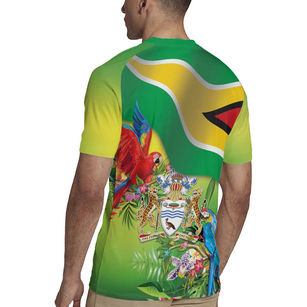 Guyana Republic Day Rugby Jersey Happy Mashramani Flag Style