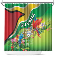Guyana Republic Day Shower Curtain Happy Mashramani Flag Style