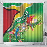 Guyana Republic Day Shower Curtain Happy Mashramani Flag Style