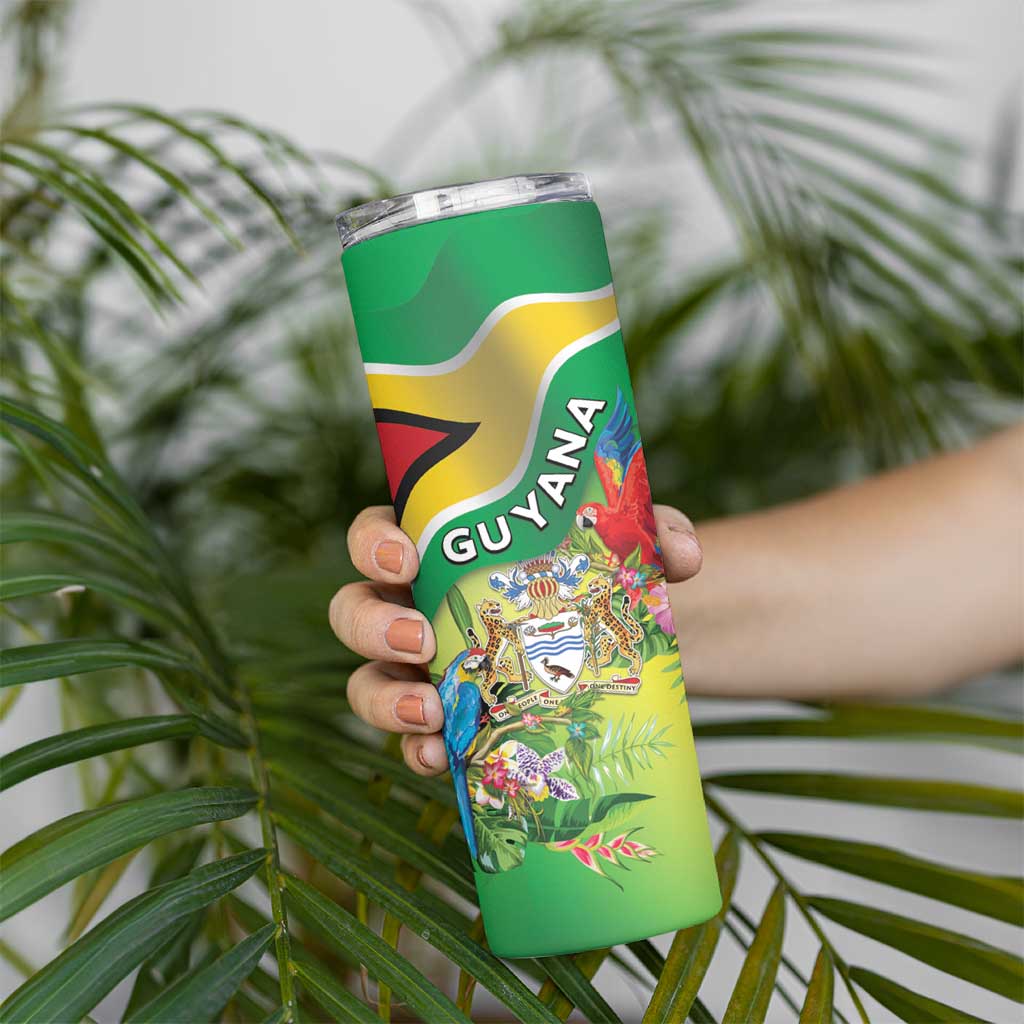 Guyana Republic Day Skinny Tumbler Happy Mashramani Flag Style