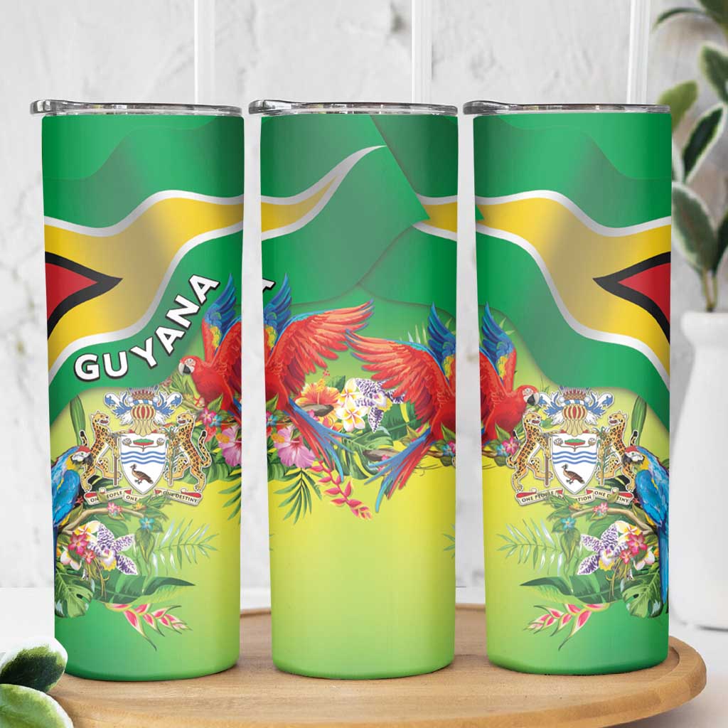 Guyana Republic Day Skinny Tumbler Happy Mashramani Flag Style