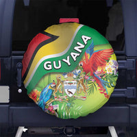 Guyana Republic Day Spare Tire Cover Happy Mashramani Flag Style