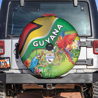 Guyana Republic Day Spare Tire Cover Happy Mashramani Flag Style