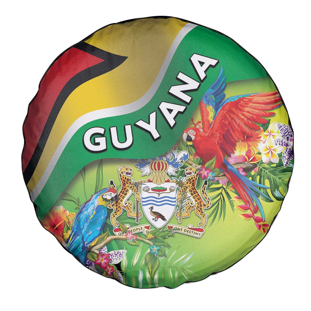 Guyana Republic Day Spare Tire Cover Happy Mashramani Flag Style