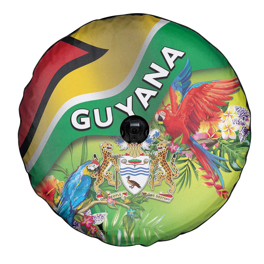 Guyana Republic Day Spare Tire Cover Happy Mashramani Flag Style