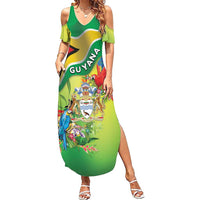 Guyana Republic Day Summer Maxi Dress Happy Mashramani Flag Style