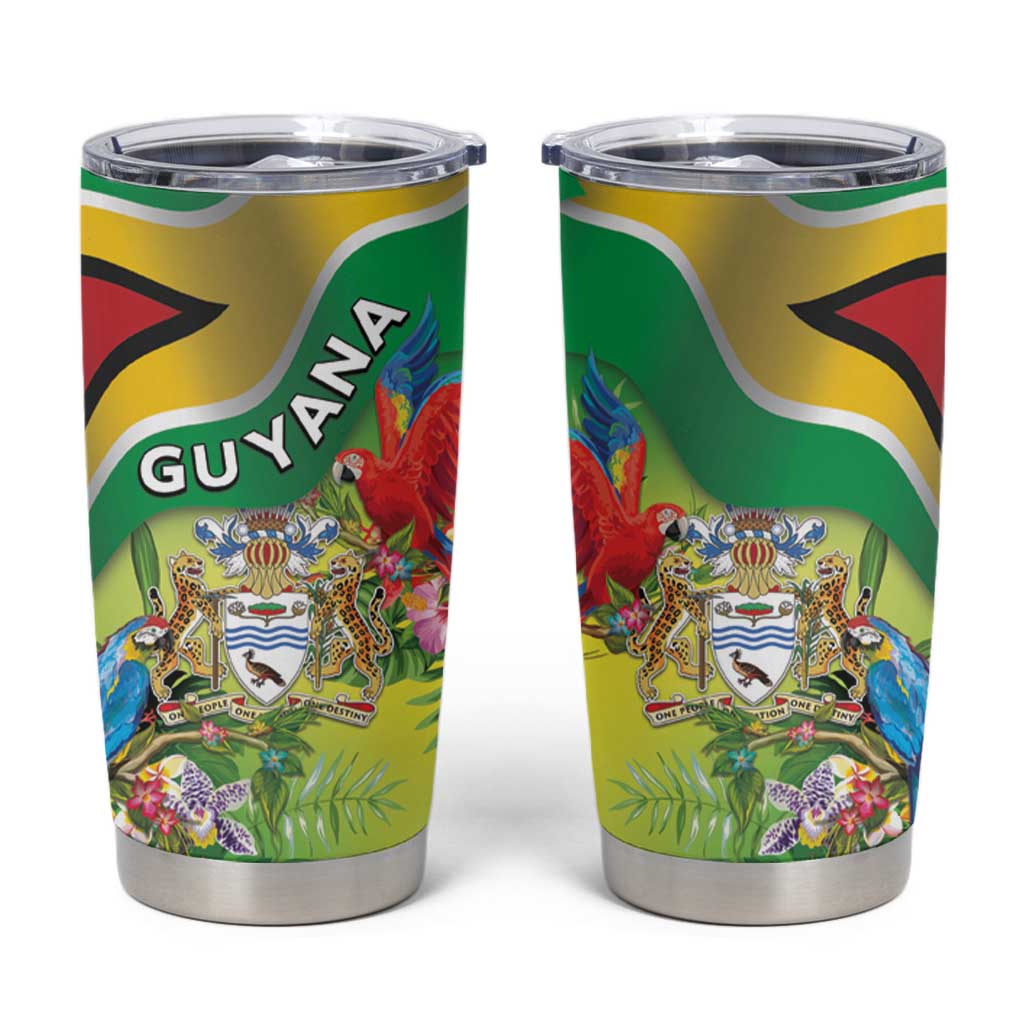 Guyana Republic Day Tumbler Cup Happy Mashramani Flag Style
