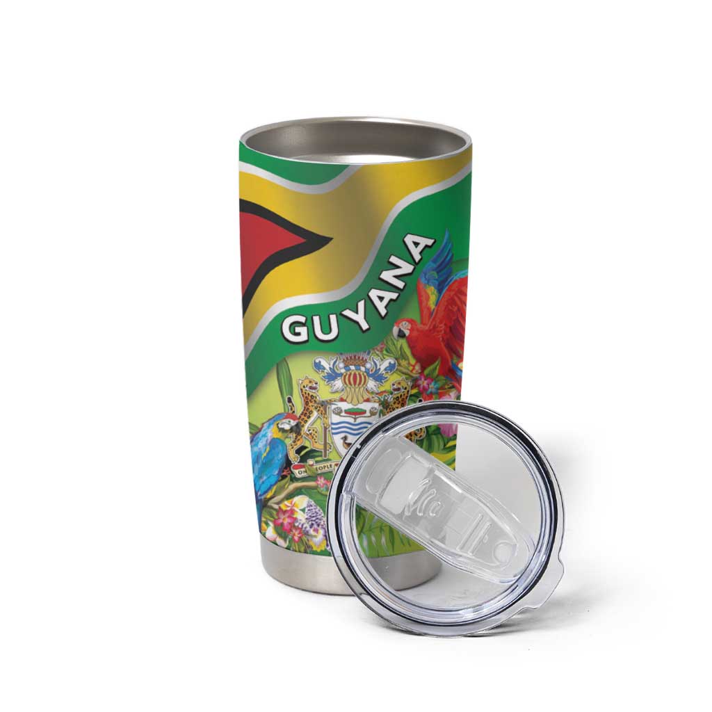 Guyana Republic Day Tumbler Cup Happy Mashramani Flag Style