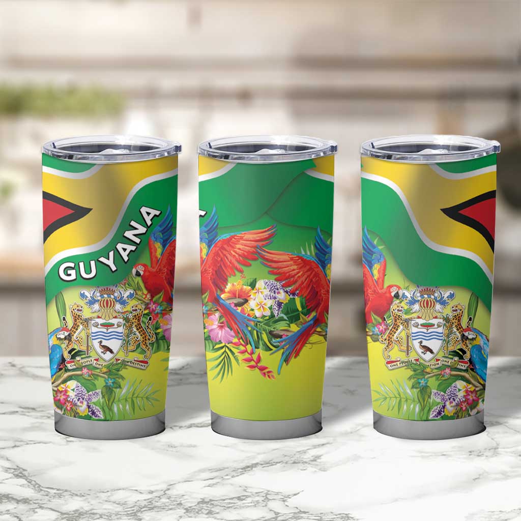 Guyana Republic Day Tumbler Cup Happy Mashramani Flag Style