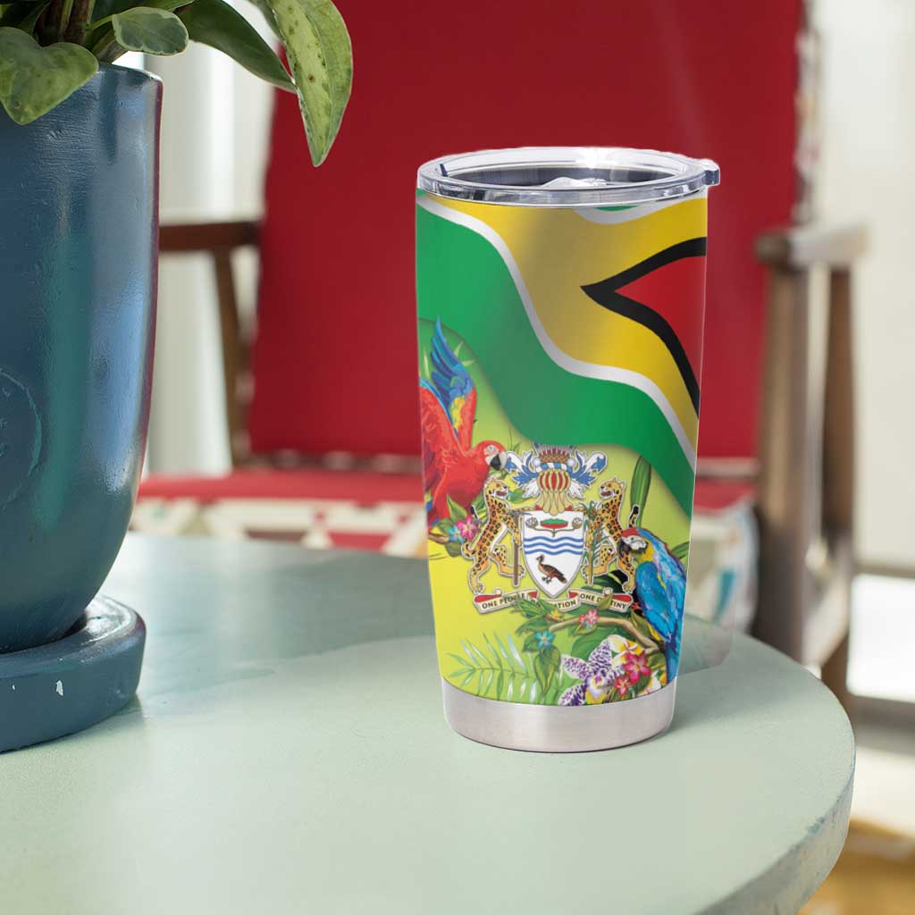 Guyana Republic Day Tumbler Cup Happy Mashramani Flag Style