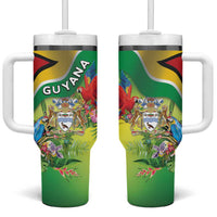 Guyana Republic Day Tumbler With Handle Happy Mashramani Flag Style