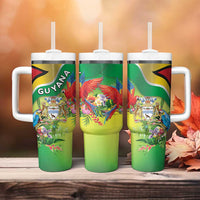Guyana Republic Day Tumbler With Handle Happy Mashramani Flag Style