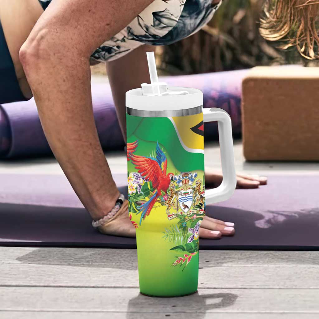 Guyana Republic Day Tumbler With Handle Happy Mashramani Flag Style